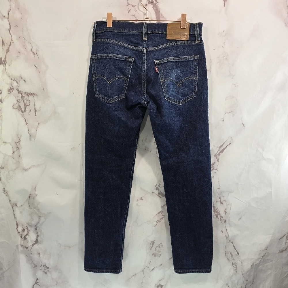 Levis 502 Jeans Womens 30 X 27 High Rise Dark Wash Denim Crop Tapered Ankle